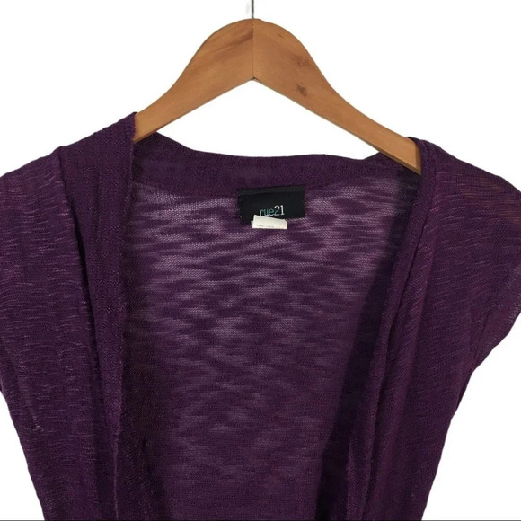 WS784 Rue21 Trendy Cardigan Rayon Blouse Top S - Picture 3 of 4